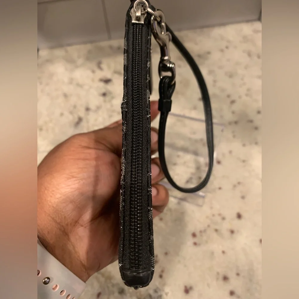 Coach Black and Gray Wristlet